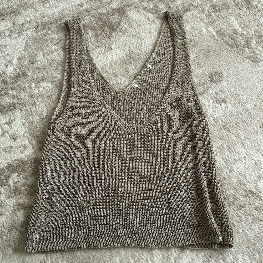 Sandy brown beach tank top cover up